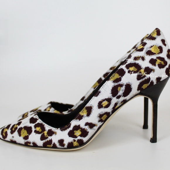 NEW MANOLO BLAHNIK BB Leopard Pointy Toe Pump, Office  NEW MANOLO BLAHNIK  BB Leopard Pump